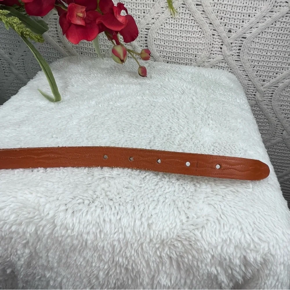 Brown Leather‎ Beaded Aztec Design Belt